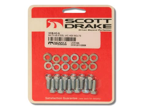 Scott Drake Vcb Hc Ford Valve Cover Bolt Set Hex Head 6 Cyl And Small Block Steel Or Aluminium Cover