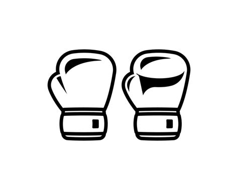 Boxing gloves icon outline style vector isolated on white background ...