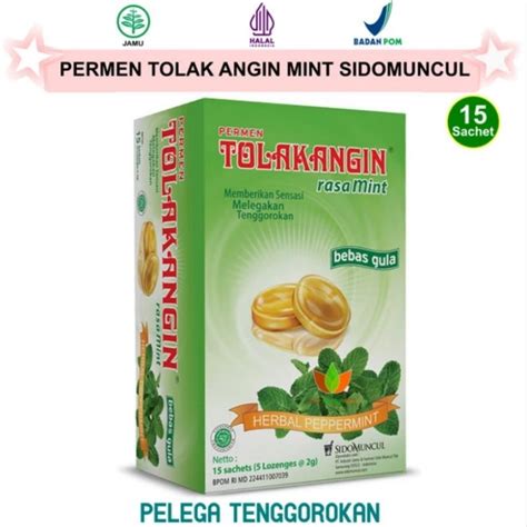 Jual Permen Tolak Angin Bebas Gula Sugar Free Anti Masuk Angin Mual