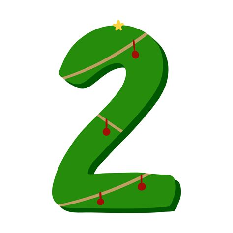 Christmas Lettering Number Png