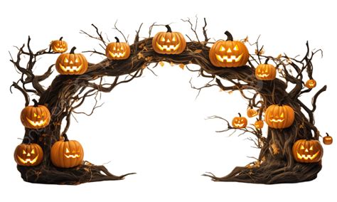 Spooktacular Jack Olantern Frame Halloween Forest Pumpkin Png