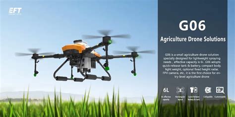 Eft G06 V2 0 Agricultural Spray Drone Frame Four Axis 6l 6kg Wheelbase Foldable Uav And Spray