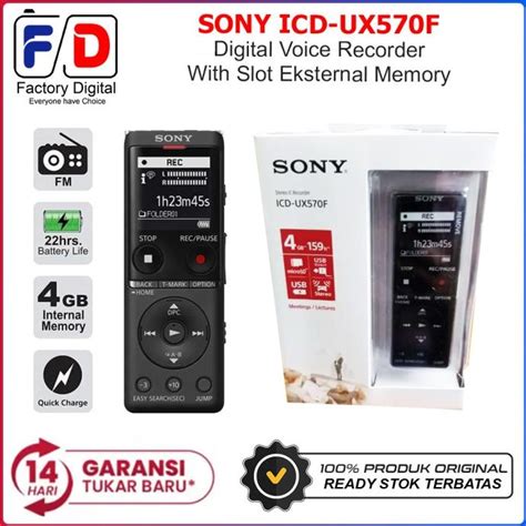 Jual Sony Icd Ux570F Perekam Suara Sony Icd Ux570F Voice Digital