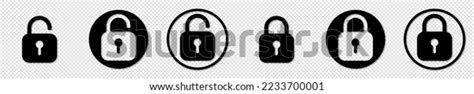 Set Lock Icons Lock Icon Safety Stock Vector Royalty Free 2233700001