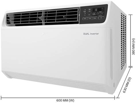 LG 1 5 Ton 3 Star DUAL Inverter Window AC Copper JW Q18WUXA1 White