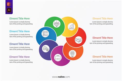 Vector Circle Infographic With 7 Options Parts Segments Nulivo Market