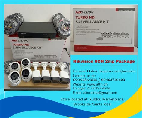 HIKVISION 8CH 2MP CCTV Package Furniture Home Living Security