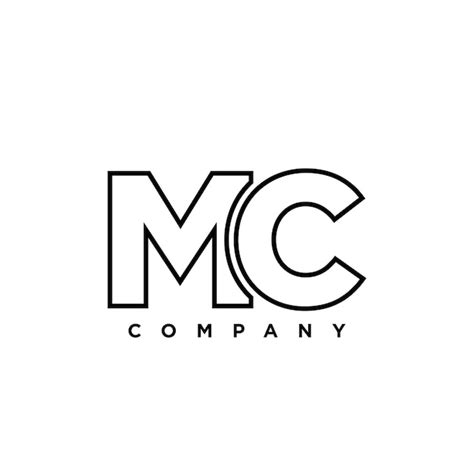 Modelo De Design Do Logotipo Da Letra M E C Mc Logotipo Baseado Em