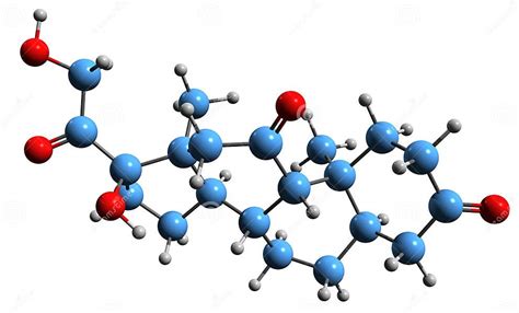 3d Image Of Dihydrocortisone Skeletal Formula Stock Illustration