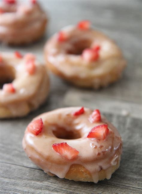 Fresh Strawberry Donuts Recipe Video Cooked By Julie