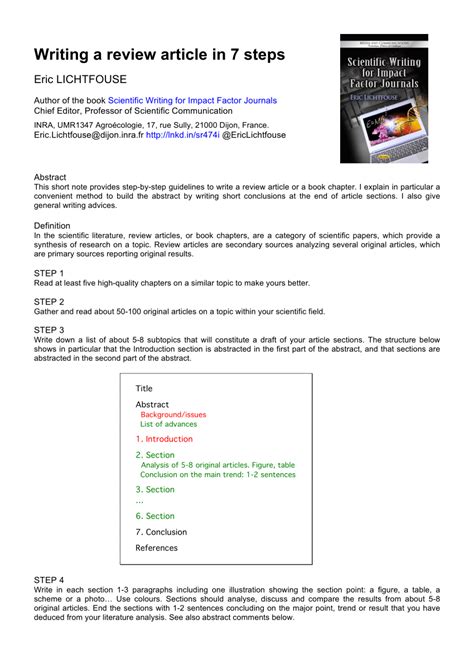 write  review paper   journal article review write