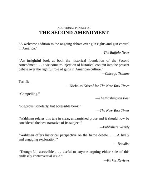 电子书 第二修正案：传记（英）the Second Amendment A Biography文库 报告厅