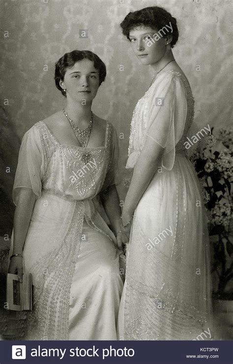 Grand Duchess Olga Nikolaevna Of Russia And Grand Duchess Tatiana Nikolaevna Of Russia In 1914