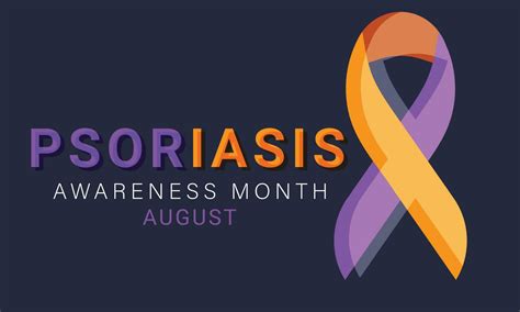 August Is Psoriasis Awareness Month Background Banner Card Poster