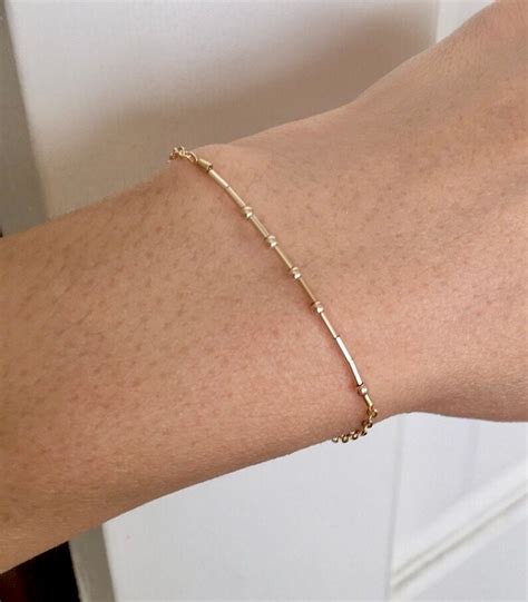 Custom Morse Code Gold Fill Bracelet Also Available In Etsy