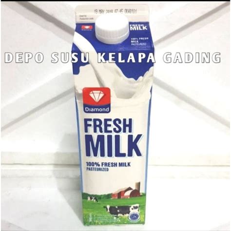 Jual Susu Diamond Fresh Milk Satuan Liter Lt Diamon Full Cream