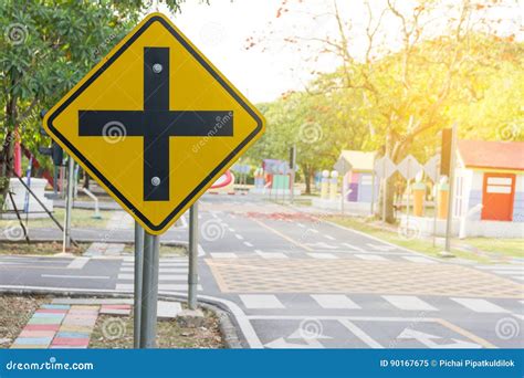 Two Crossroads Road Signs Green Isolated Traffic Sign Copy Space