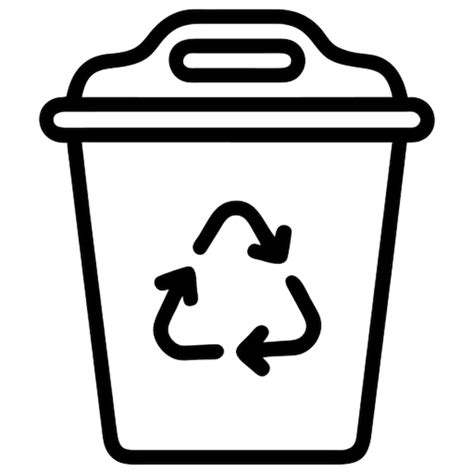 Esbozo Del Icono De Reciclaje Vector Premium