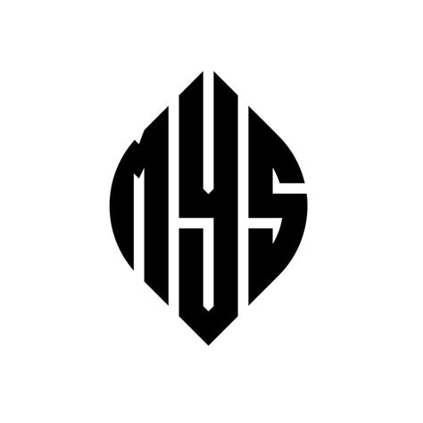 MYS circle letter logo design with circle and ellipse shape. MYS ...