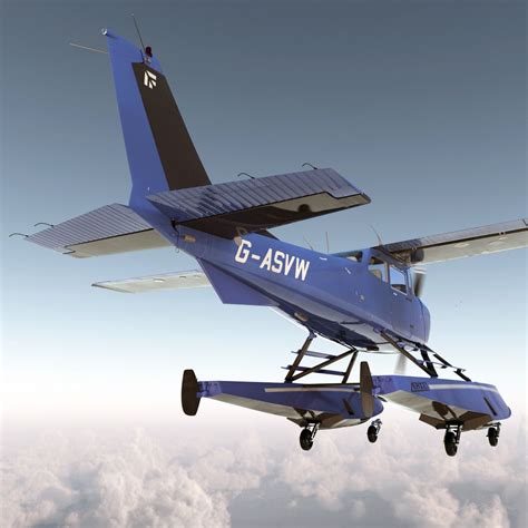 Cessna 172 Blue Seaplane Rigged Modèle 3d Modèle 3d 129 Max Free3d