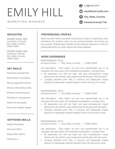 Simple resume layout design | Up Forever