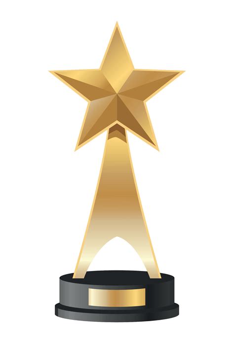 golden star trophy award 10530942 Vector Art at Vecteezy