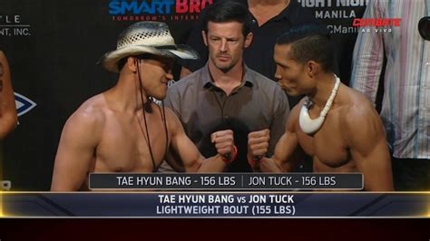 Tae Hyun Bang E Jon Tuck Passam Pela Pesagem Dos Pesos Leves Do UFC