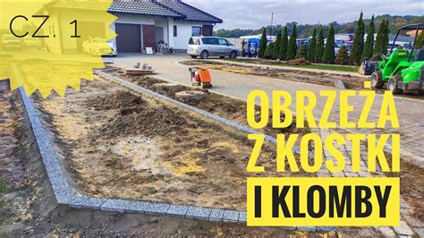 Obrzeże ogrodowe trawnikowe Opaska z kostki brukowej ułatwiająca