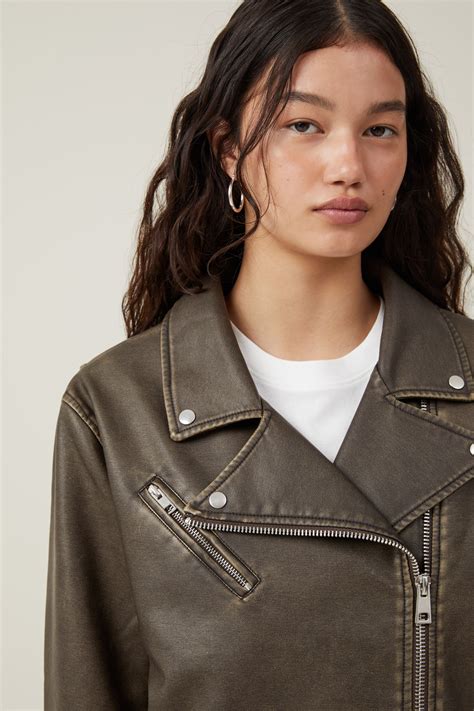 Roman Faux Leather Biker Jacket