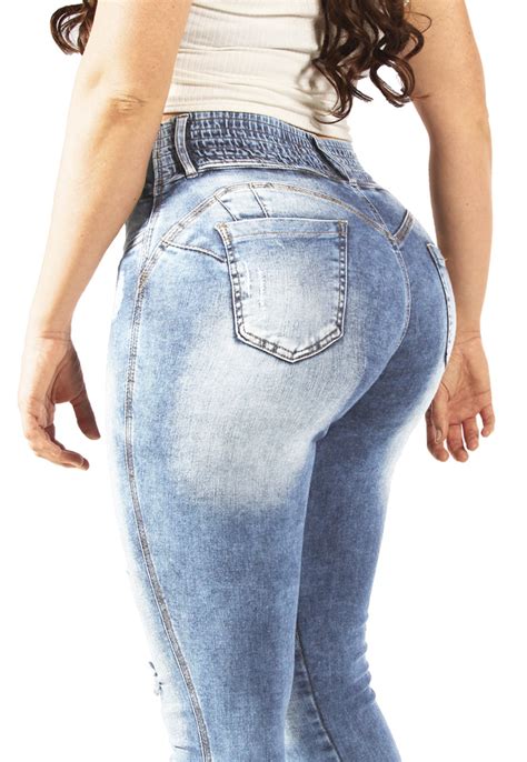 Calça Jeans Feminina Perfect Levanta Bumbum Bojo cós modelador