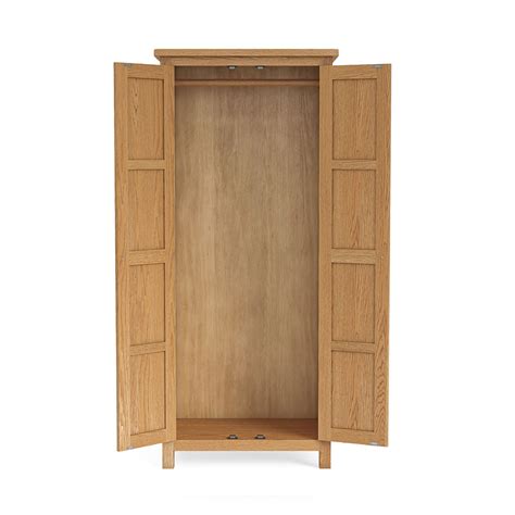 Ancroft Waxed Oak Full Hanging Wardrobe Oak World