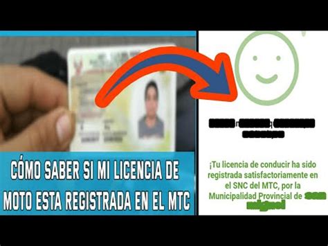 VERIFICAR SI MI LICENCIA DE MOTO SE ENCUENTRA REGISTRADA EN EL MTC