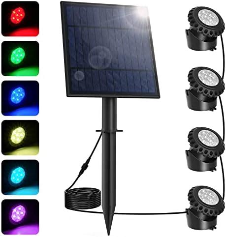 Natpow Eclairage Solaire De Bassin Rgb Eclairage Sous Marin Projecteur