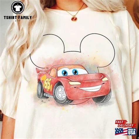 Lightning Mcqueen Shirt Disney Cars Comfort Colors Movie Classic Unisex