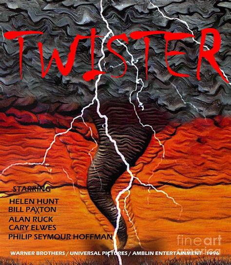 Twister retro movie poster add Mixed Media by David Lee Thompson - Fine ...