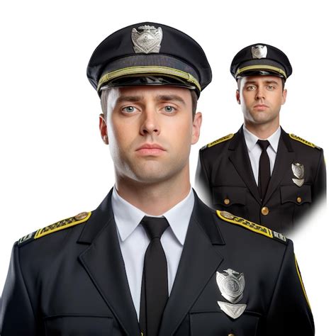 Premium Ai Image Police Wearing Black Uniform And Hat