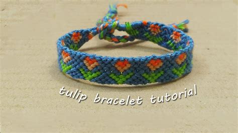 How To Make A Tulip Bracelet Heart Flower Friendship Bracelet Tutorial Youtube