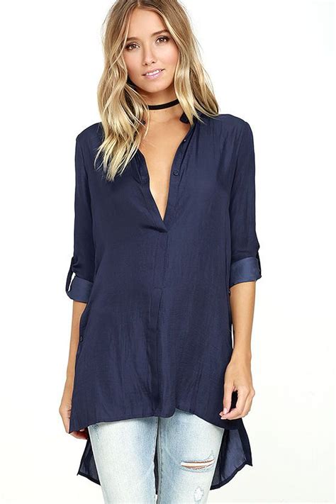 Catch The Breeze Navy Blue Tunic Top Tunic Tops Blue Tunic Top Blue