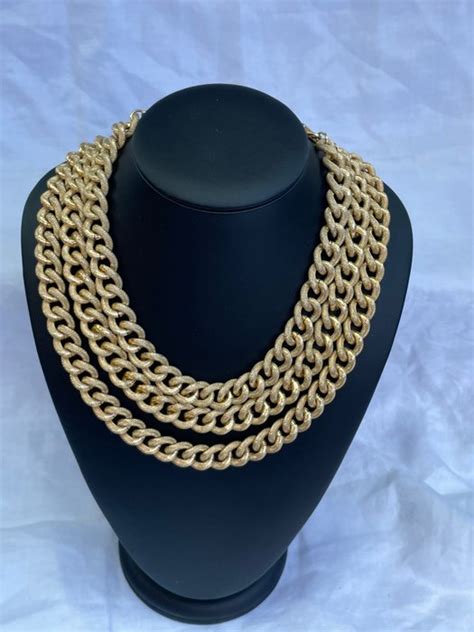 Massive Runway Monet Kt Gold Plated Necklace Catawiki