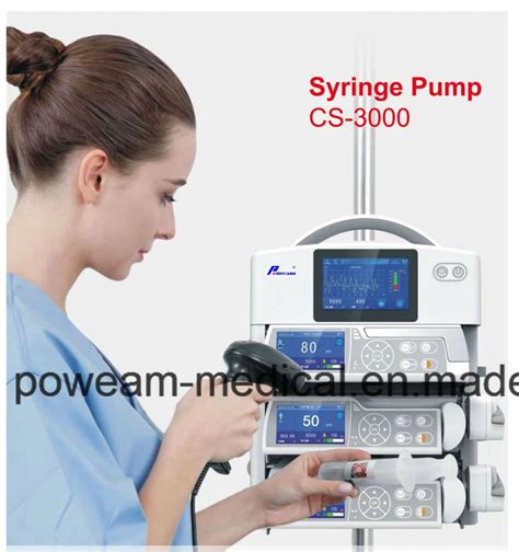 Medical Automatic Touch Screen Syringe Pump CS 3000 China Syringe