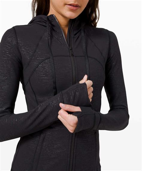 Lululemon Hooded Define Jacket Nulu Code Emboss Black Lulu Fanatics