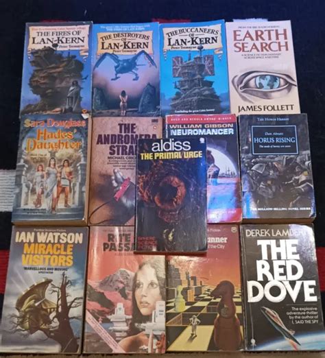 13 VINTAGE SCI-FI Books Including The Andromeda Strain & Lan-kern ...