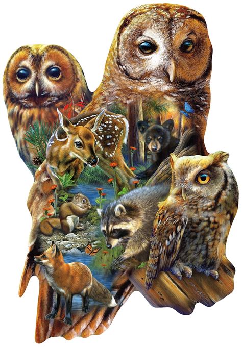 Sunsout Forest Owls Pc Special Shape Jigsaw Puzzle Michaels