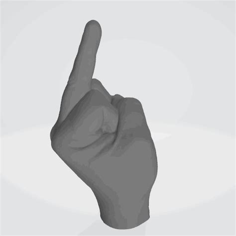Fichier STL Fuck Main Doigt d honneur Modèle à imprimer en D à téléchargerCults