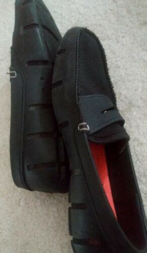 Swims Penny Loafer Sz 9 Mens Black Deck