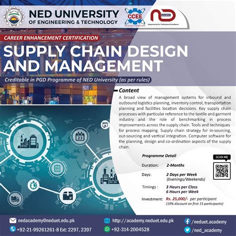 Supply Chain Design And Management NED Academy CCEE CMPP PTMC