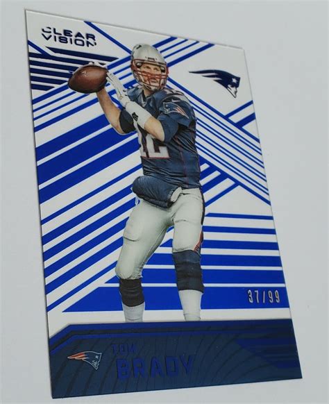 Tom Brady 2016 Panini Clear Vision Football Acetate Card 41 Blue