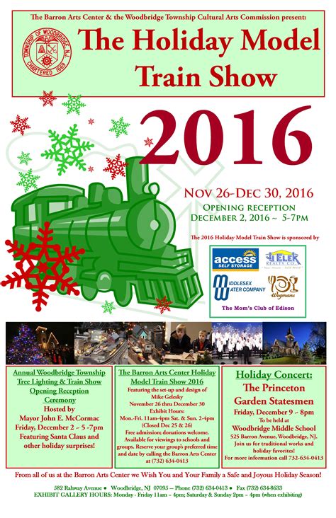 Calendar • The Barron Arts Center S Holiday Model Train Show