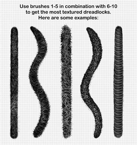 Procreate Dreadlocks Brushes And Afro Hair Brush Set For Natural Hair