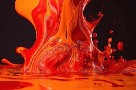 Splashing Red Liquid Generate Ai Stock Illustration Illustration Of